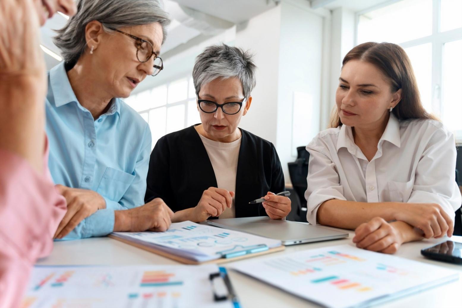 Profesional trabajando con análisis financiero avanzado